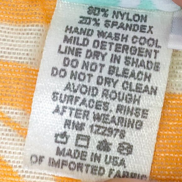 Women's Summer Cover Up Toes On The Nose Brand Vibrant Orange & White - Picture 6 of 13